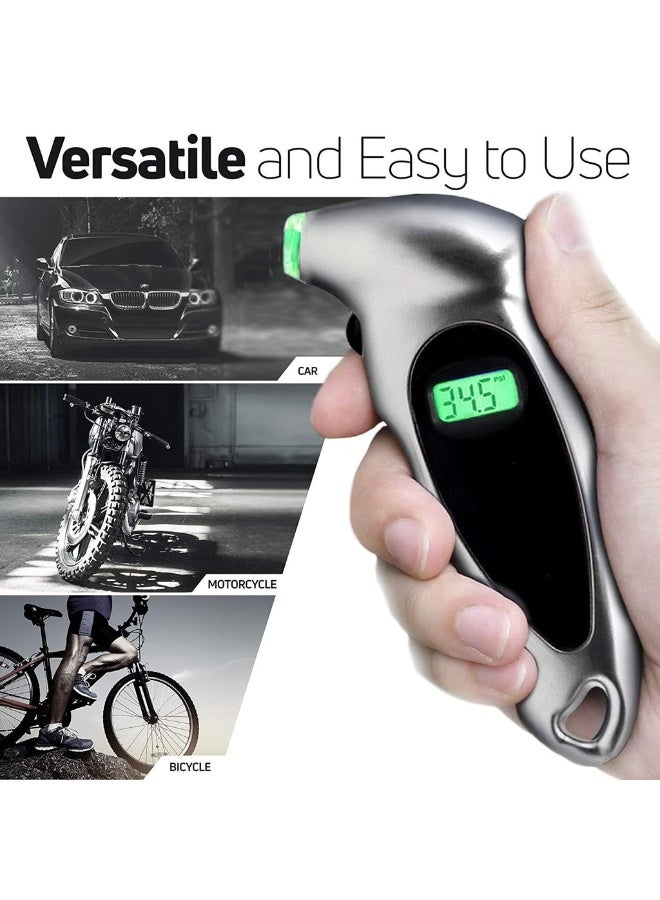 Backlit Digital Tire Pressure Gauge - Precisely Fill Your Tires With This Compressor Companion - - Image 2