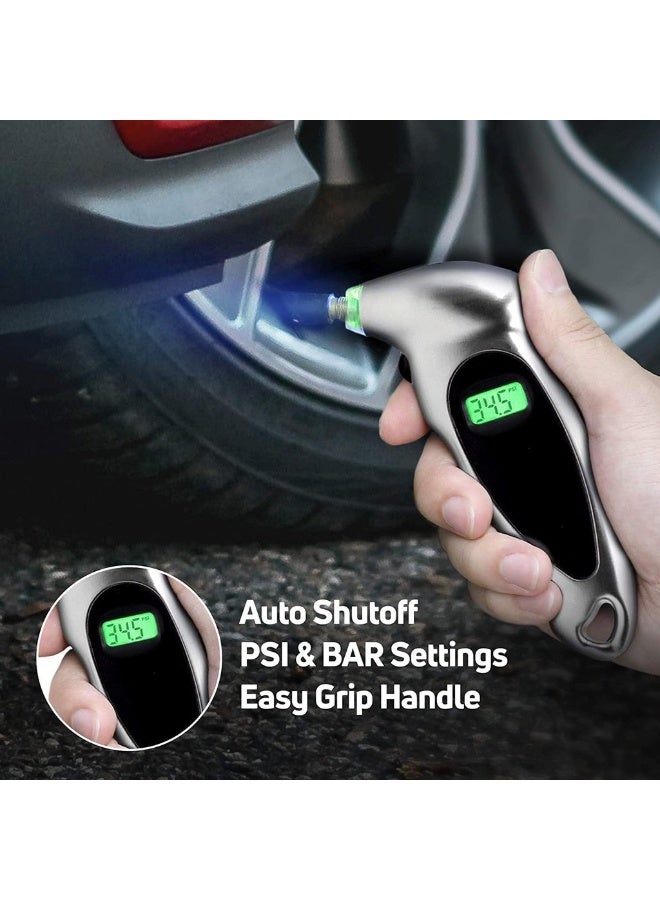 Backlit Digital Tire Pressure Gauge - Precisely Fill Your Tires With This Compressor Companion - - Image 4