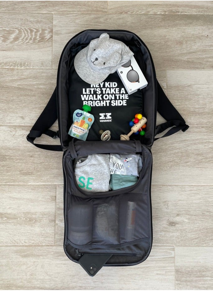 Minimeis - MiniMeis Universal Adult Backpack | 28 Liters | Compatible with Baby Shoulder Carriers | Daily Use | Travel | Hiking | Outdoor | Camping | Handwashable | Waterproof | Lightweight | Black - Image 1