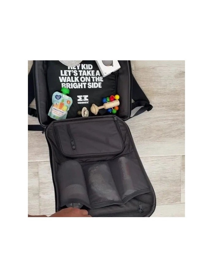 Minimeis - MiniMeis Universal Adult Backpack | 28 Liters | Compatible with Baby Shoulder Carriers | Daily Use | Travel | Hiking | Outdoor | Camping | Handwashable | Waterproof | Lightweight | Black - Image 1