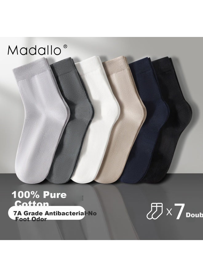 Modal Modaier [business Color] Men's Socks, 100% Pure Cotton, Warm Mid-calf Socks, Autumn And Winter Style, Odor-resistant, Breathable Socks - Image 5
