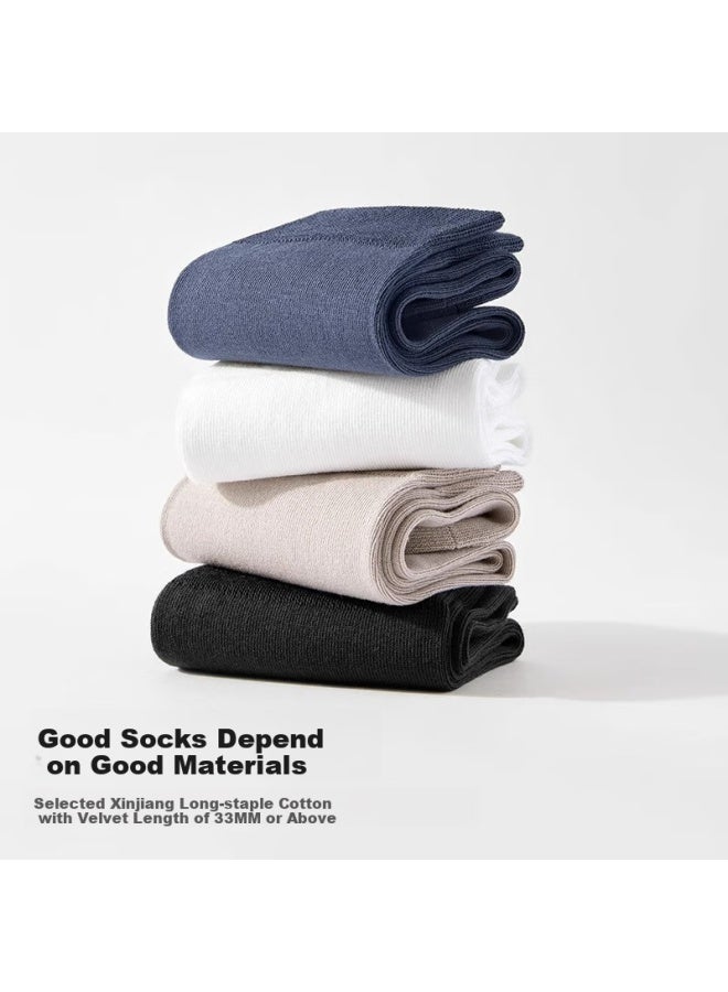 Modal Modaier [business Color] Men's Socks, 100% Pure Cotton, Warm Mid-calf Socks, Autumn And Winter Style, Odor-resistant, Breathable Socks - Image 2