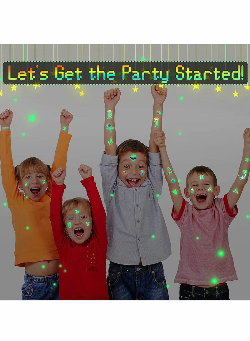 Glow Temporary Tattoos for Kids Waterproof Luminous Tattoo Sticker Glow Mixed Style Cartoon Tattoo Waterproof, Fake Tattoo Stickers Party Supplies Gifts for Boys and Girls, 10 Sheets (Animal) - Image 5
