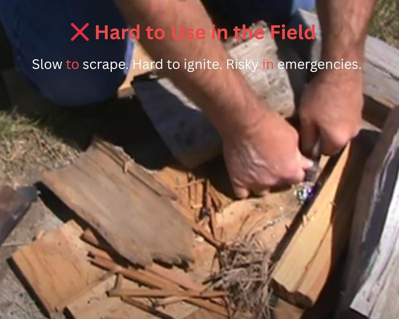 eGreen99 Magnesium Fire Starter Kit with Ferro Rod – Emergency Survival Gear with 12 Bags 99% Pure Magnesium + Waist Bag Waterproof Tin for Camping, Hiking, Bushcraft - Image 5