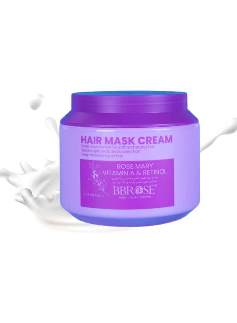 BBROSE Rosemary Hair Mask Cream (1000ml) | Deep Nourishment & Repair for Dry, Damaged Hair | Moisturizes, Reduces Frizz & Repairs Split Ends | Enhances Shine for Soft & Healthy Hair - Image 3