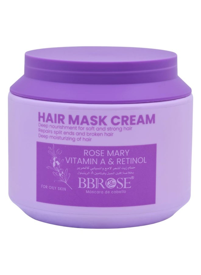 BBROSE Rosemary Hair Mask Cream (1000ml) | Deep Nourishment & Repair for Dry, Damaged Hair | Moisturizes, Reduces Frizz & Repairs Split Ends | Enhances Shine for Soft & Healthy Hair - Image 1