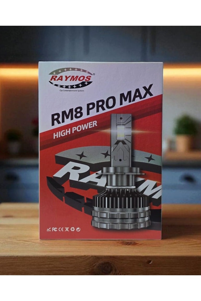Raymos H7 RM8 Pro Max LED Bulb Headlight – 75W, 15000LM, 6000K Color Temparature - Image 2