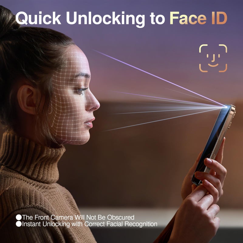 SMARTDEVIL 2 Pack for iPhone 16 Pro Privacy Screen Protector, Military Grade Shatterproof, 9H Hardness, Anti-Spy Tempered Glass, Fast & Easy Instlltion, Case Friendly - Image 3