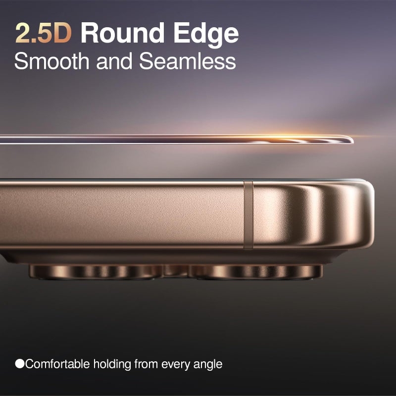 SMARTDEVIL 2 Pack for iPhone 16 Pro Privacy Screen Protector, Military Grade Shatterproof, 9H Hardness, Anti-Spy Tempered Glass, Fast & Easy Instlltion, Case Friendly - Image 4