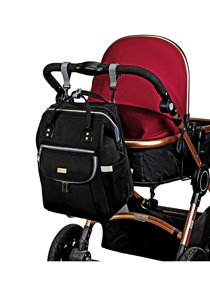 Majestic 137 Baby Bed Maternity Diaper Waterproof Multifunctional large capacity backpack bag with USB Charging output - Pink/Grey  - Image 3