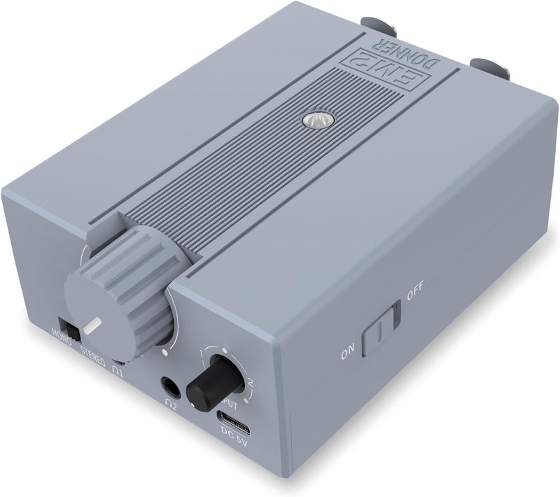 Donner EM2 Headphone Amplifier DC 5V-1A, 3.5mm Rechargeable Portable in-Ear Monitor Amplifier with 8Ω to 250Ω Impedance, with 2 XLR and 1/4" TRS Inputs - Image 1