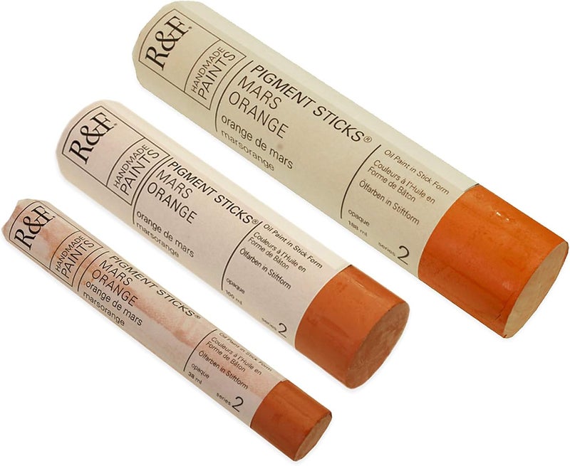 R&F Handmade Paints Pigment Stick in Mars Orange - 38ml - Image 3