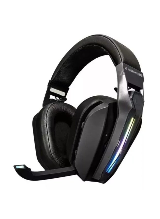 K Gaming K30 Tri-Mode Wireless Gaming Headset with 7.1 Surround Sound, ANC, RGB, Noise Cancelling Mic - Black - Image 3