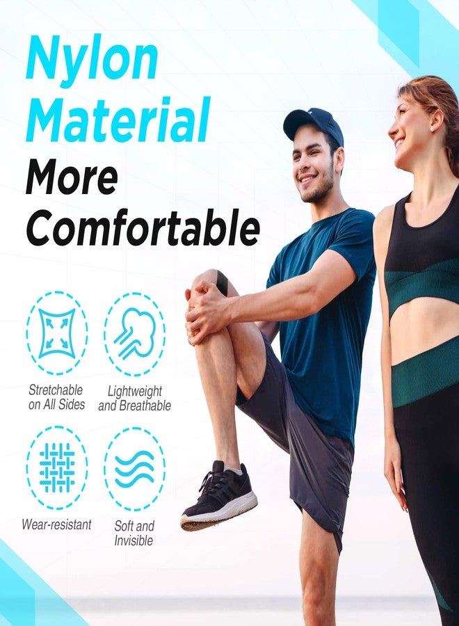 OK TAPE Nylon Kinesiology Tape for Knee, 10 Pcs Stretchable on Four Sides Precut Strips, Athletic Tape for Knee Support & Stability,Breathable and Hypoallergenic, Black - Image 2