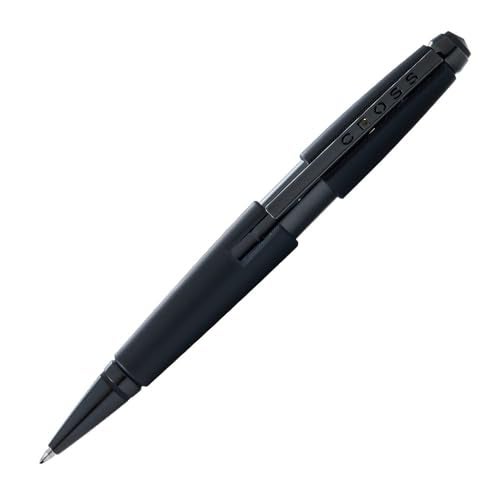 Cross Edge Matte Black Rollerball Pen - Refillable, Medium Point, Black Ink, Premium Gift Box - Image 1