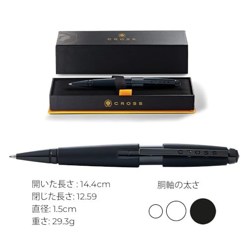 Cross Edge Matte Black Rollerball Pen - Refillable, Medium Point, Black Ink, Premium Gift Box - Image 5