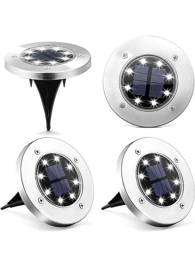 Cordova 4-piece solar ground lights pack solar-powered for outdoor garden landscape  - Image 1