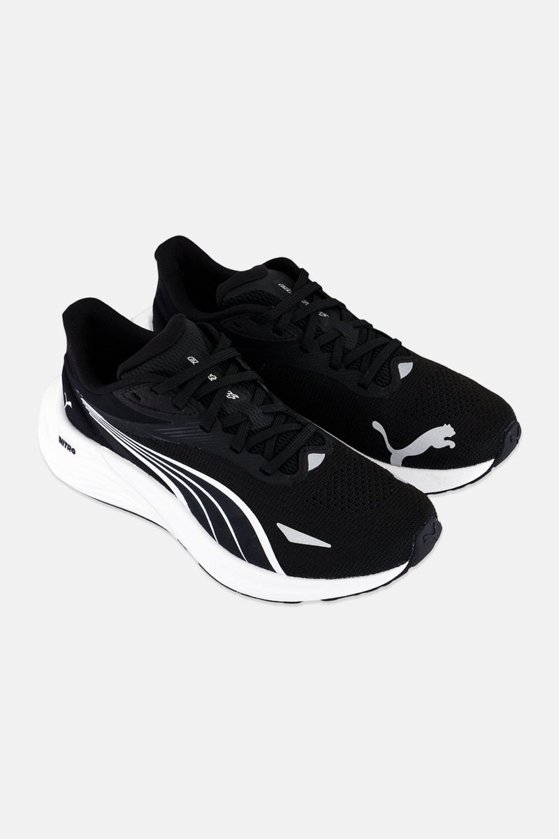 PUMA أحذية جري نسائية نيترو 4 كهربائية مزودة بأربطة، سوداء - Image 2