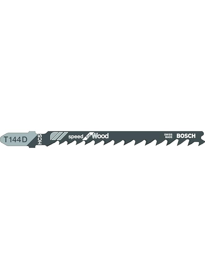 بوش شفرات منشار أركت T144D بطول 100 مم، مادة فولاذية عالية الكربون مناسبة لقطع الخشب اللين ومواد الأعمال الخشبية غير الكاشطة، درجة أسنان تقدمية كبيرة 4 5.2 مم، 5 قطع 