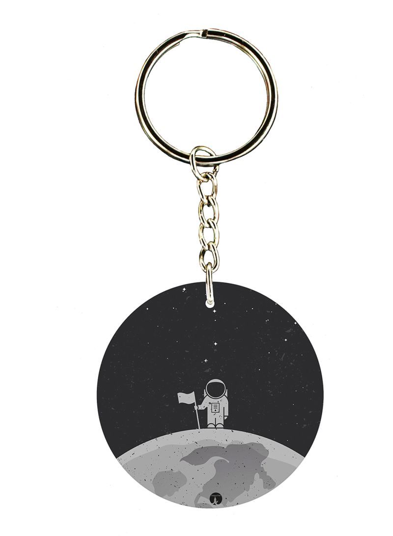 Space Double Side Printed Keychain