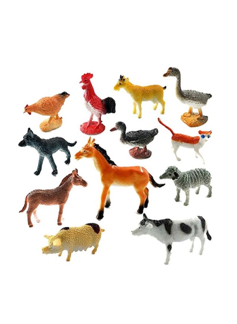 12-Piece Farm Animal Toy Set