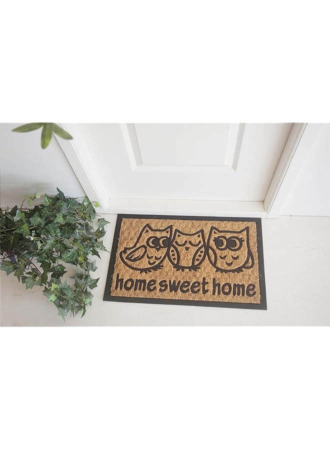 أوركيد سجادة باب طبيعية مصبوبة من خشب بنما مقاس 40×60 سم غير قابلة للانزلاق وممتصة للأوساخ، سجادة أرضية للباب الأمامي والخلفي مصنوعة من ألياف جوز الهند الطبيعية بنسبة 100% ومقاومة للعوامل الجوية، سجادة مدخل Rb 6171 - Image 5