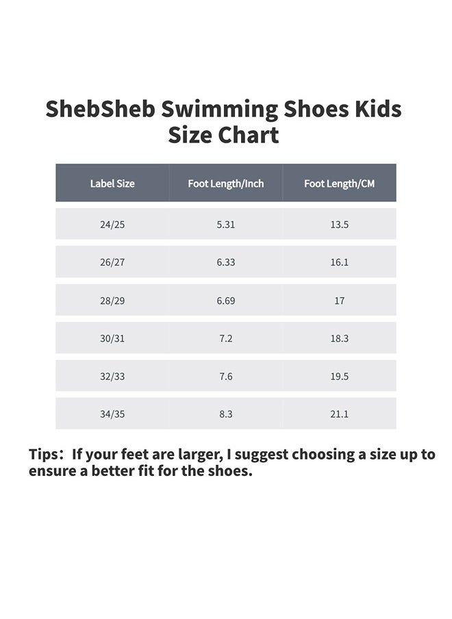 ShebSheb Swimming Water Shoes Kids for Girls Boys Outdoor Quick Dry Barefoot Aqua Socks for Sport Beach Swim Surf  - Image 5