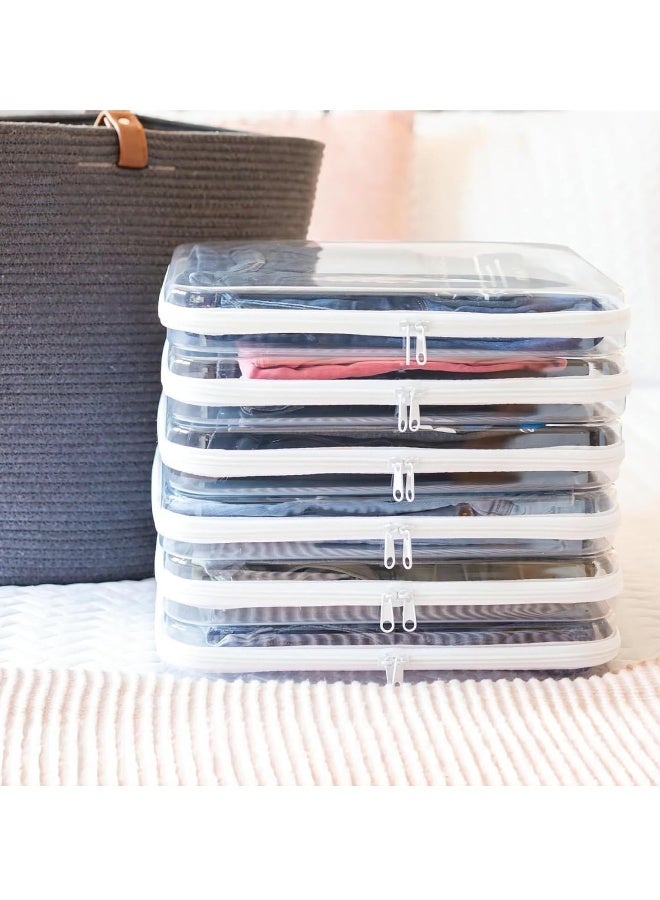Generic 3 PCS Zippered Transparent Cases for Snacks, Makeup Bag, Clear Organizer Bags, Organizer Zipper Travel Case, Portable Plastic Organizer Zipper Pouches Travel Case, A Glam Way to Organize - Image 5