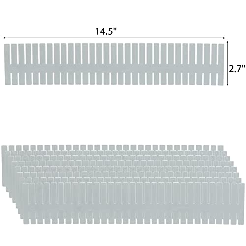 acDesign 40Pcs Grid Drawer Dividers, Adjustable Drawer Organizer for Socks, Underwear, Lingerie, Makeup, Bedroom Office Kitchen Storage (Grey) - Image 2