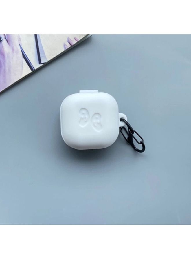 غطاء حماية لهاتف سامسونج جالاكسي بودز لايف أبيض - Image 3