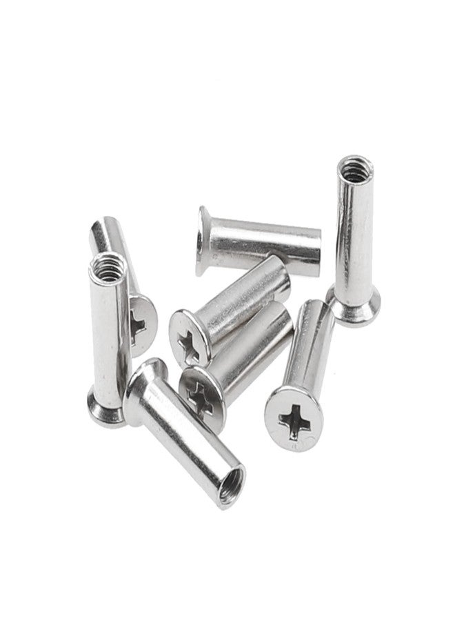 Rrina 8Pcs M4x60 Phillips Drive Flat Countersunk Head Fixing Cutting Slot Articulated Bolts Sleeves for Door Handle Hardware Lever Handle Screws Connecting - Image 3