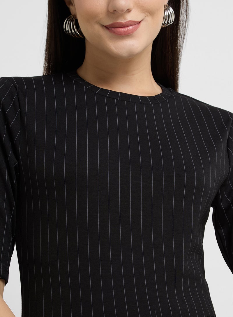 French Connection Regina Jersey Shoulder Pad T-Shirt - Image 3