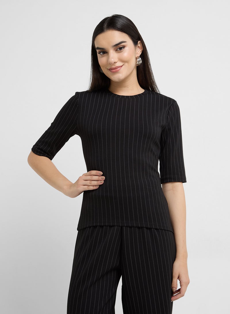 French Connection Regina Jersey Shoulder Pad T-Shirt - Image 1