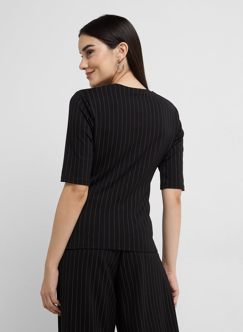 French Connection Regina Jersey Shoulder Pad T-Shirt - Image 2