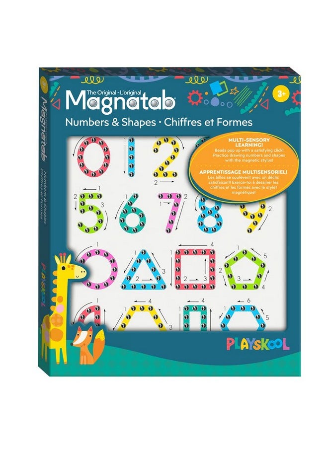 PLAYSKOOL - Playskool Magnatab - Numbers and Shapes - Magnetic Board Toy Letter Tracing for Toddlers Learning and Sensory Drawing - for Kids Ages 3 and Up - Image 1