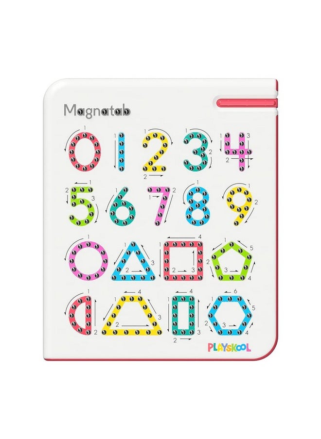 PLAYSKOOL - Playskool Magnatab - Numbers and Shapes - Magnetic Board Toy Letter Tracing for Toddlers Learning and Sensory Drawing - for Kids Ages 3 and Up - Image 1