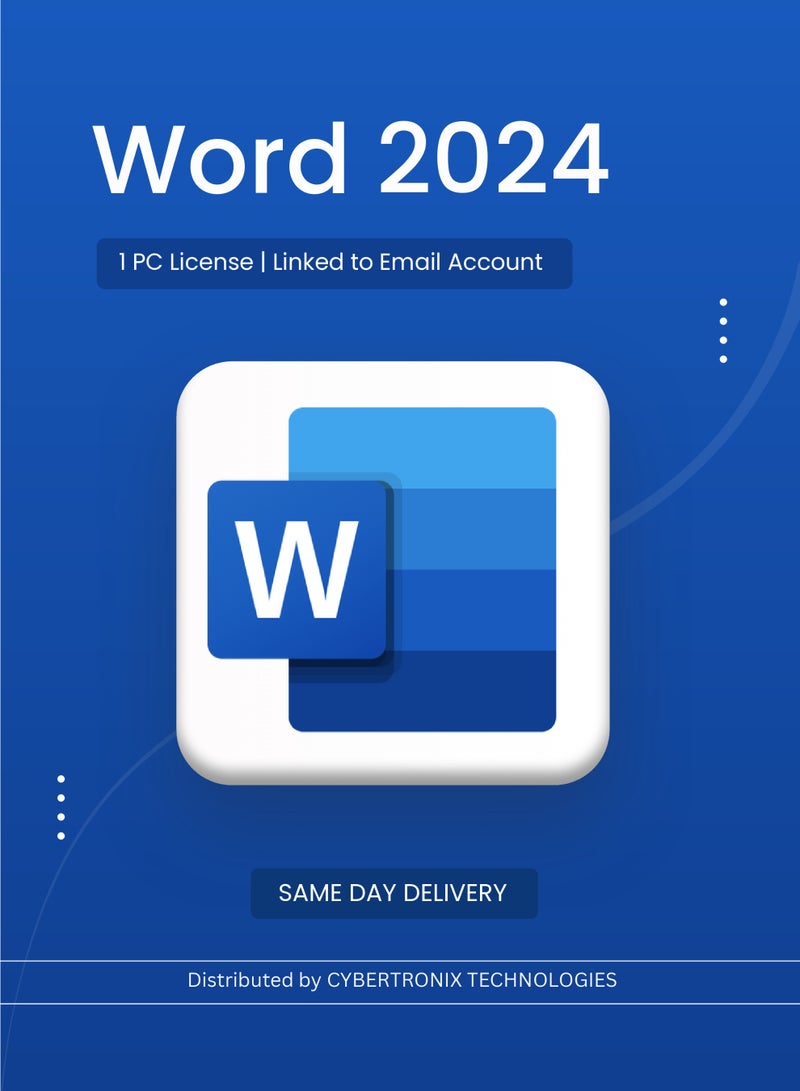 Office Microsoft Word 2024 | 1 PC License Linked to Email Account | Digital License | Same Day Delivery