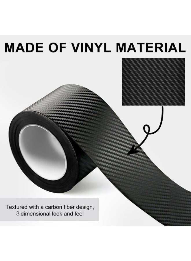 Car Door Edge Guard, Universal Carbon Fiber Sill Protector, Auto Anti-Collision Strip, Black, 10cmx10m - Image 4