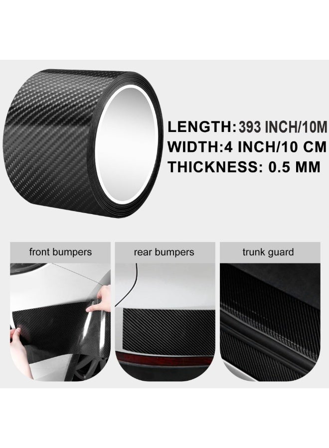 Car Door Edge Guard, Universal Carbon Fiber Sill Protector, Auto Anti-Collision Strip, Black, 10cmx10m - Image 2