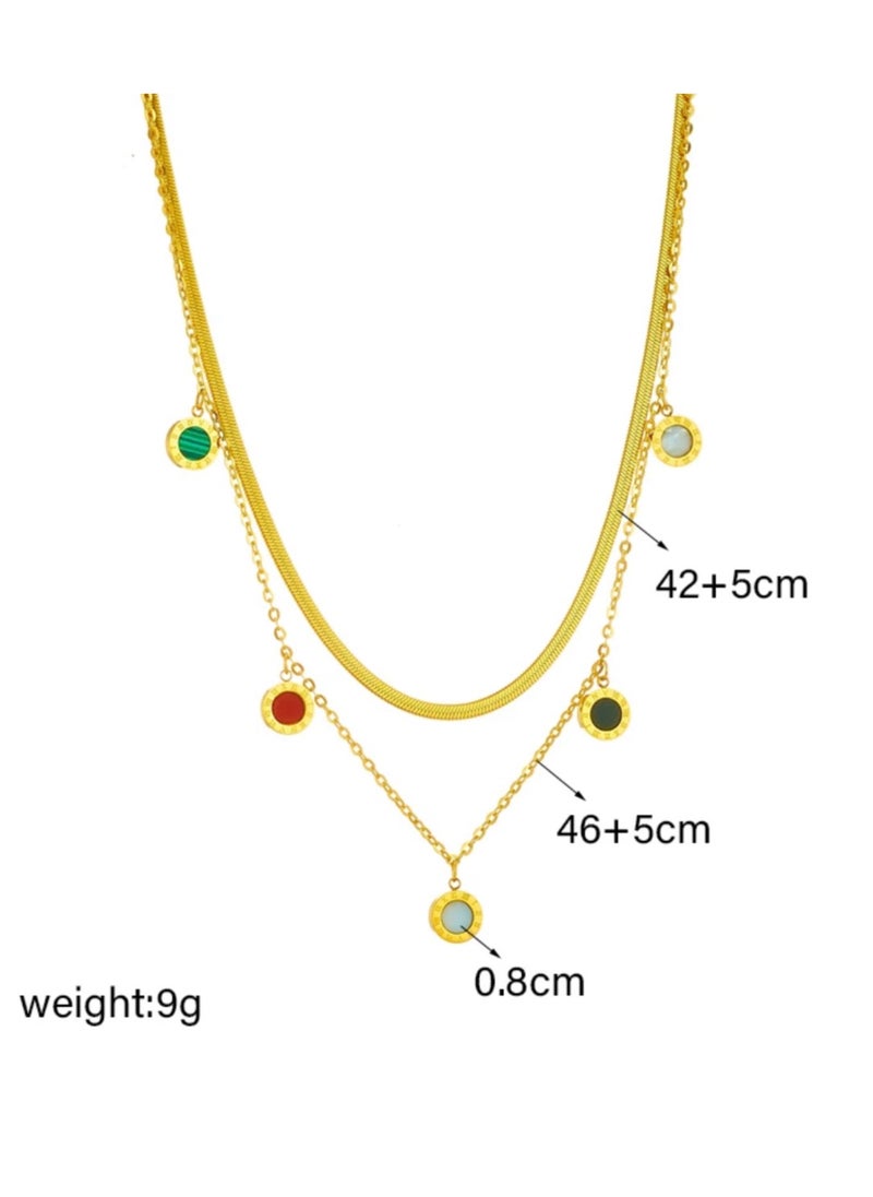 Elegance - Trendy Stainless Steel Gold Plated Necklace For Women - Image 1