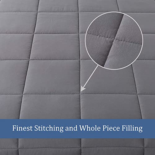 cozy night Cozynight Down Alternative Comforter-All Season Super King Comforters Duvet Insert with Corner Tabs-Breathable-Diamond Stitched Reversible Gray Comforter 120x120 inches - Image 3