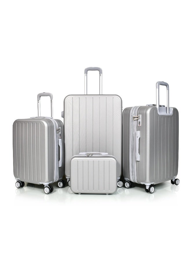 مورانو طقم شنط سفر من مورانو للجنسين من 4 قطع مقاس 28''-24''-20''-14'' فضي - Image 2