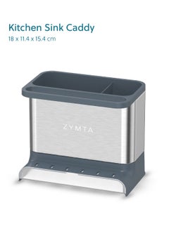 ZYMTA Kitchen Sink Caddy - 18 x 11.4 x 15.4 cm - Silver / Grey  - Image 2
