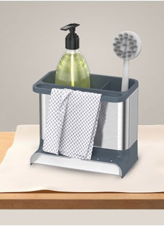ZYMTA Kitchen Sink Caddy - 18 x 11.4 x 15.4 cm - Silver / Grey  - Image 1
