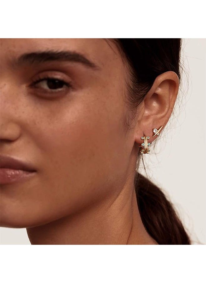 Mevecco - Women Earrings Gold Stud 14K Gold Filled Small Simple Handmade Hypoallergenic Everyday Jewelry - Image 1
