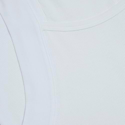 Evolve Men's Cotton Comfort Square Cut Tank Multi Pack, White, Large - Image 2