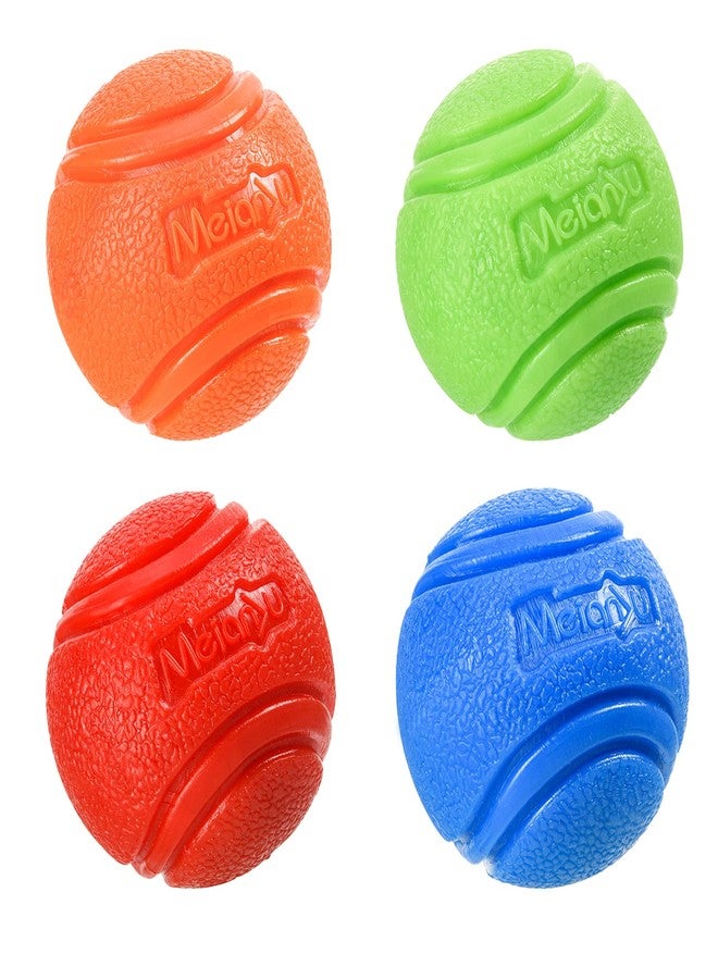 Vitalili 4 Pcs Rubber Balls, 2.4in/6cm in Diameter for Medium Dogs 30-60 Lbs - High Bounce, Waterproof, Chew Resistant Toy Balls Belgian Malinois Gifts (6cm) - Image 1
