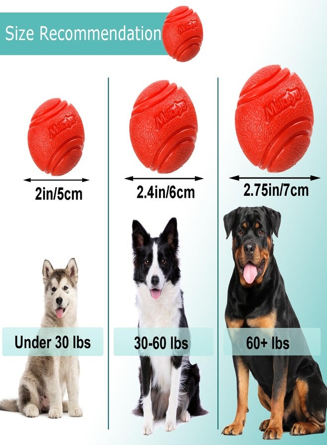 Vitalili 4 Pcs Rubber Balls, 2.4in/6cm in Diameter for Medium Dogs 30-60 Lbs - High Bounce, Waterproof, Chew Resistant Toy Balls Belgian Malinois Gifts (6cm) - Image 3