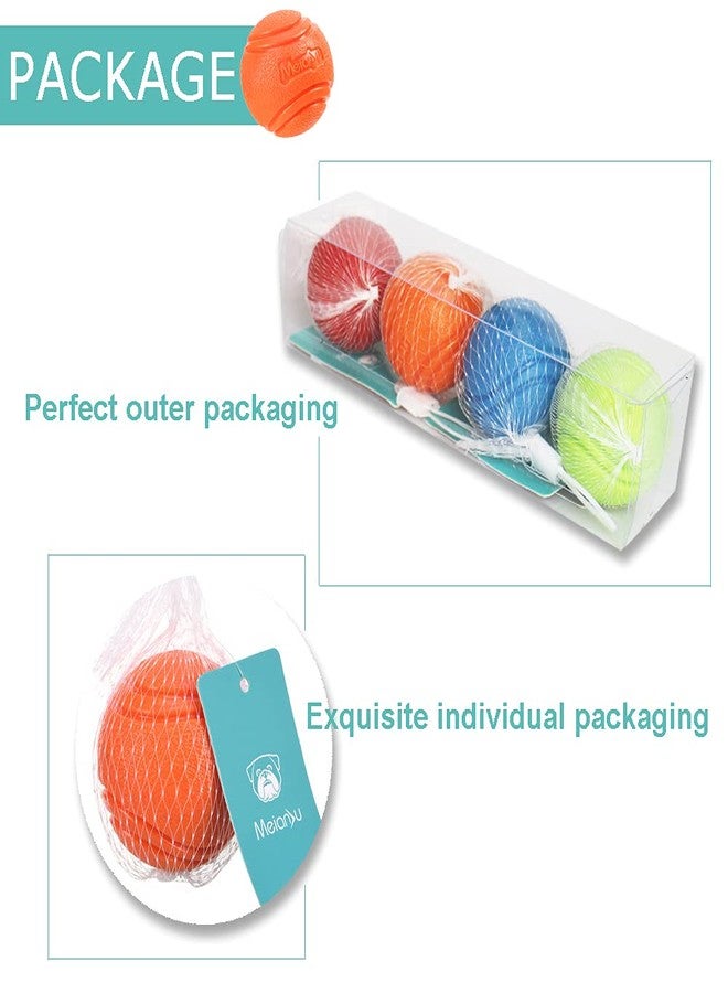 Vitalili 4 Pcs Rubber Balls, 2.4in/6cm in Diameter for Medium Dogs 30-60 Lbs - High Bounce, Waterproof, Chew Resistant Toy Balls Belgian Malinois Gifts (6cm) - Image 4