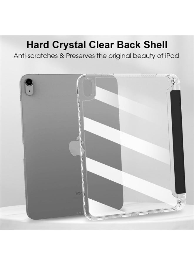 Suitable For Ipad Protective Case With Pen Slot High Permeability 2024pro11 Air5 Acrylic 10.9 Hard And Soft Edge Leather Case-Color:Baby Powder-Applicable Model:pro11 2024 - Image 5